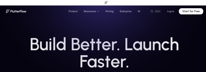 FlutterFlow 网站截图