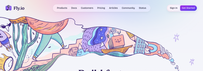 Fly.io 网站截图