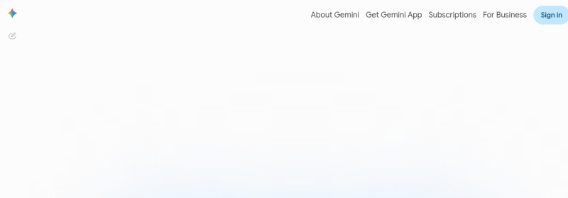 Gemini 网站截图