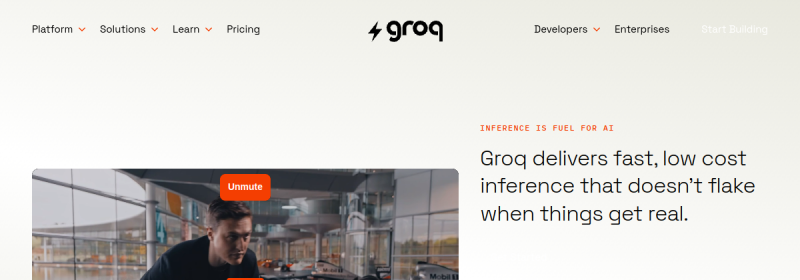 Groq 网站截图