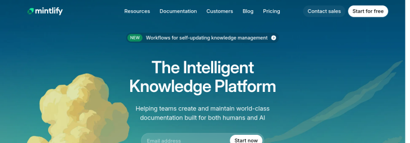 Mintlify 网站截图