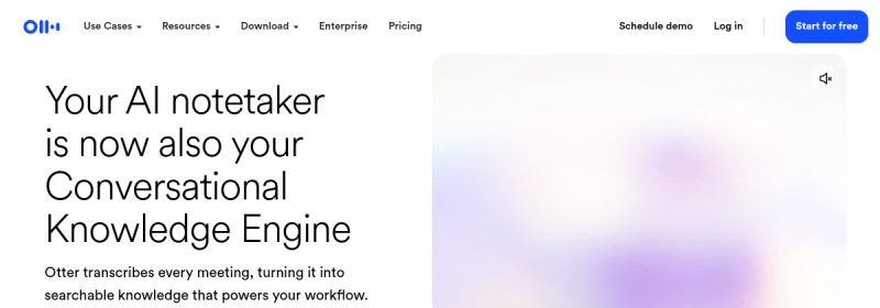 Otter.ai 网站截图