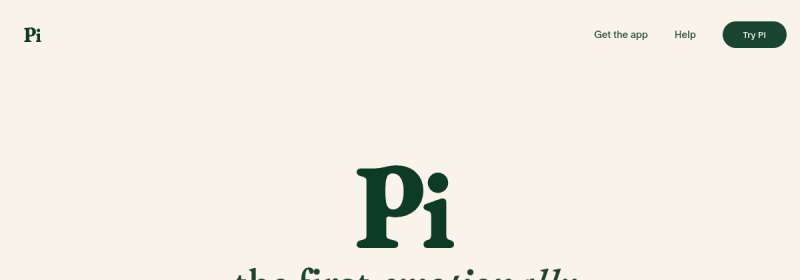 Pi AI 网站截图