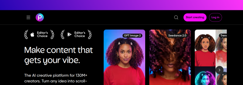 Picsart 网站截图