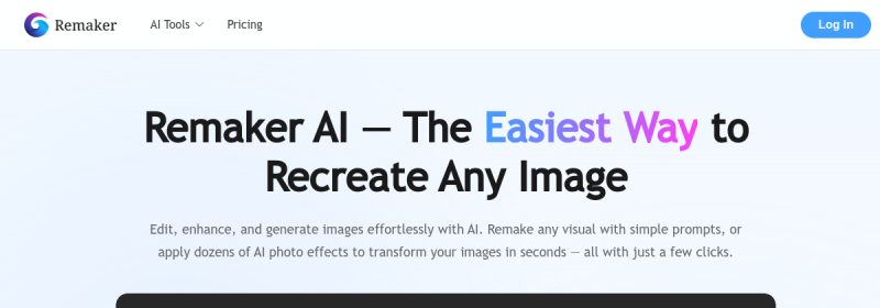 Remaker AI 网站截图