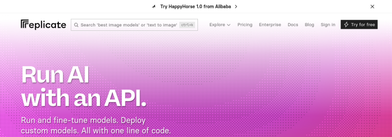 Replicate 网站截图