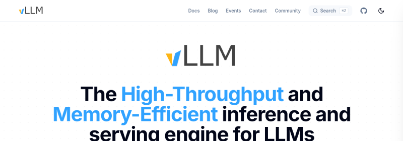 vLLM 网站截图