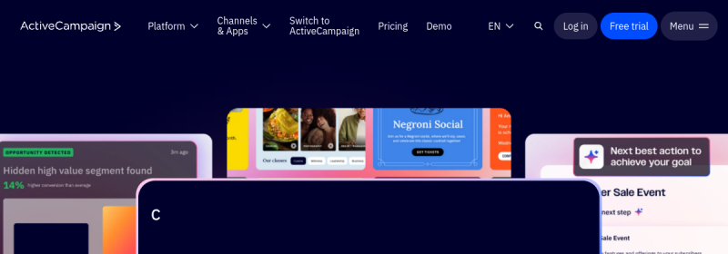 ActiveCampaign 网站截图