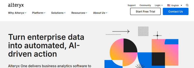 Alteryx 网站截图