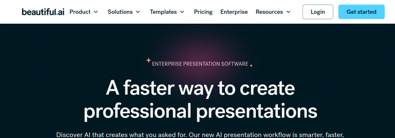 Beautiful.ai 网站截图