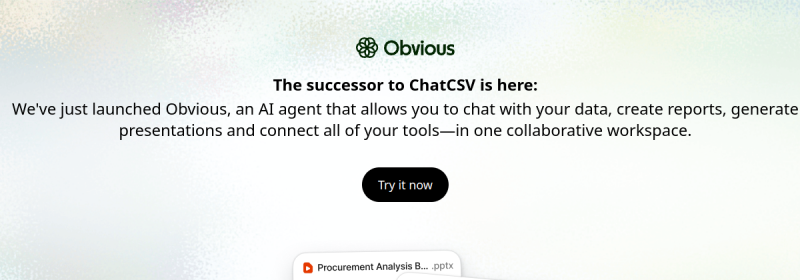 ChatCSV 网站截图