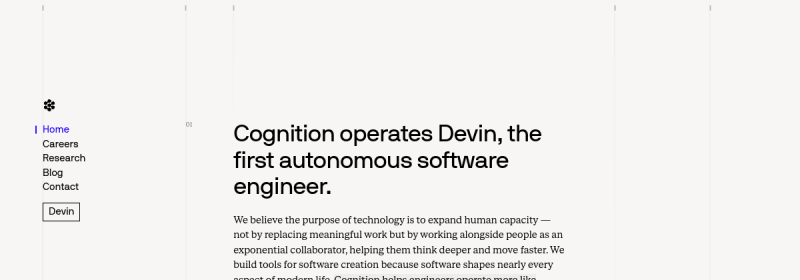 Devin 网站截图