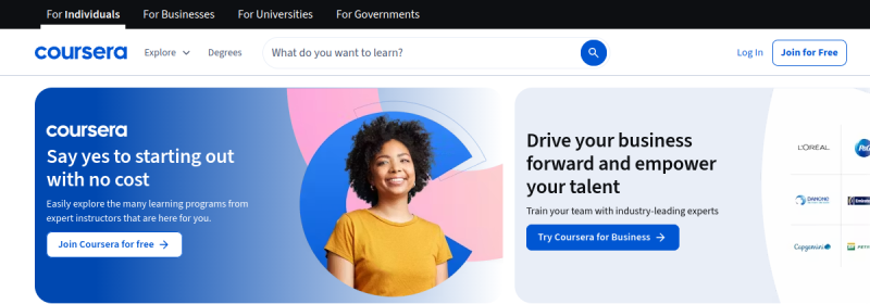 Coursera 网站截图