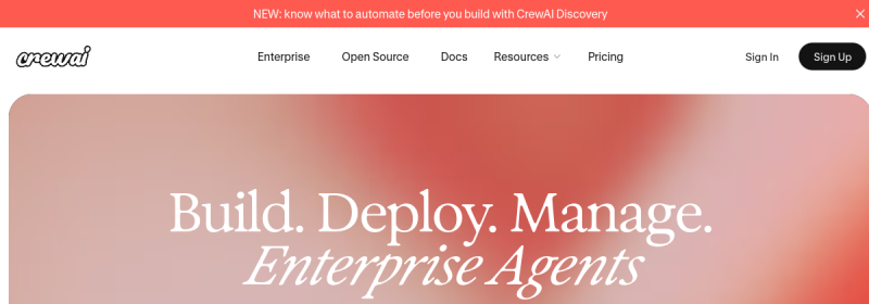 CrewAI 网站截图