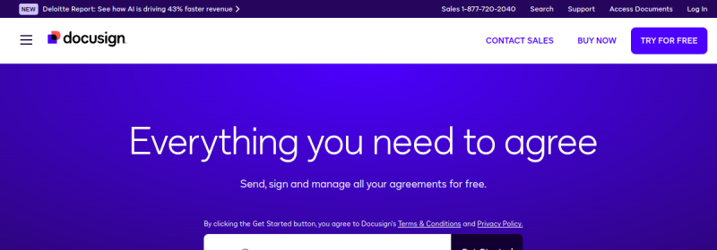DocuSign 网站截图