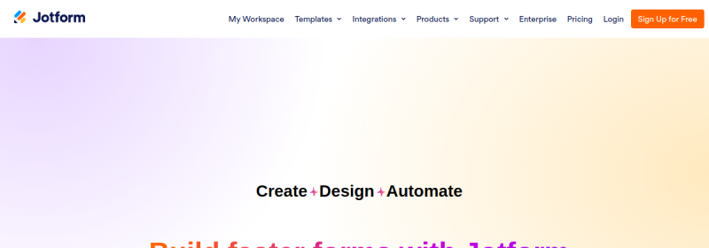 Jotform 网站截图