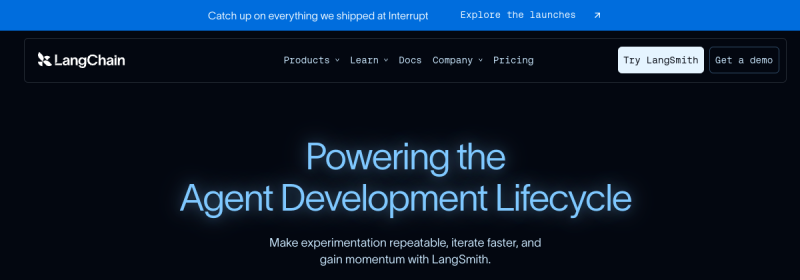 LangChain 网站截图