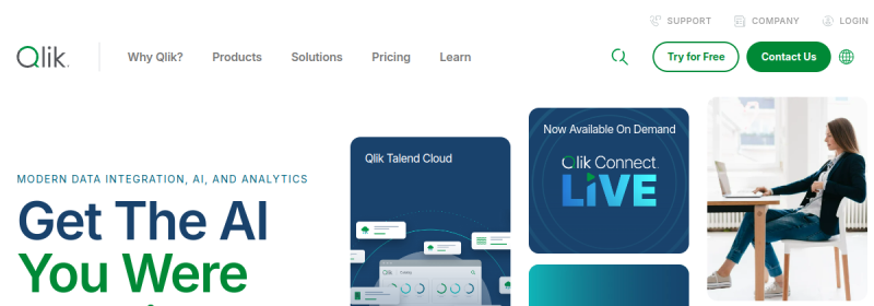 Qlik 网站截图