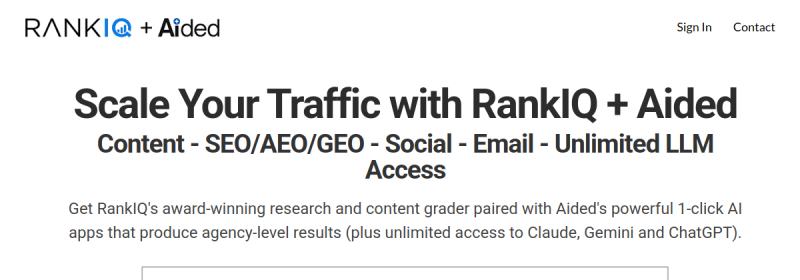 RankIQ 网站截图