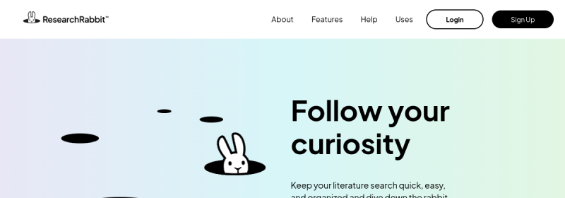 ResearchRabbit 网站截图