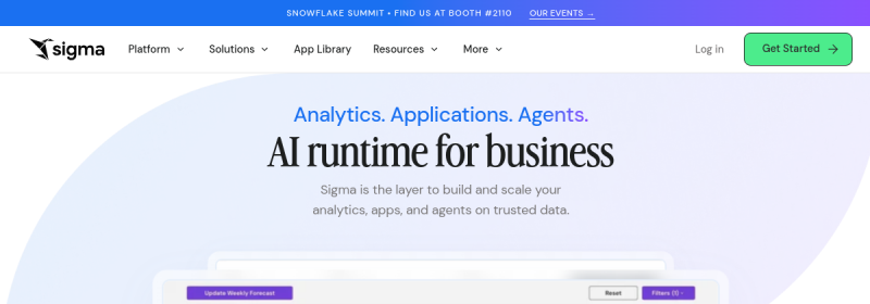 Sigma Computing 网站截图