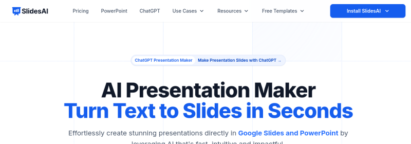 SlidesAI 网站截图