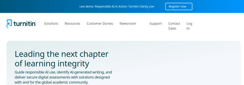Turnitin 网站截图