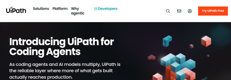 UiPath 网站截图