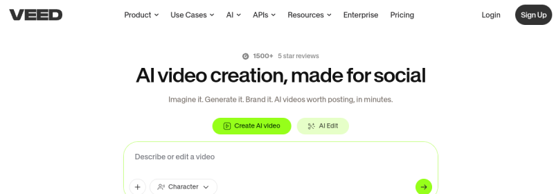 Veed.io 网站截图