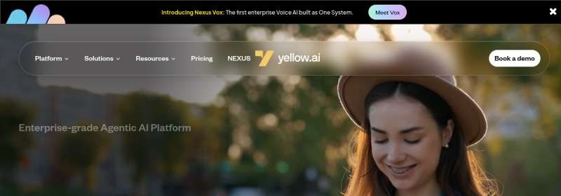 Yellow.ai 网站截图
