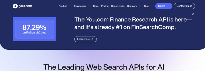 You.com 网站截图