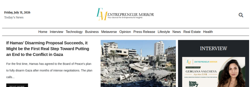 Entrepreneur Mirror website