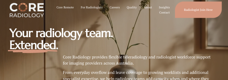 Core Radiology website