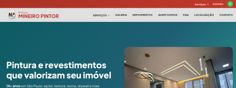 Landing Page Mineiro Pintor