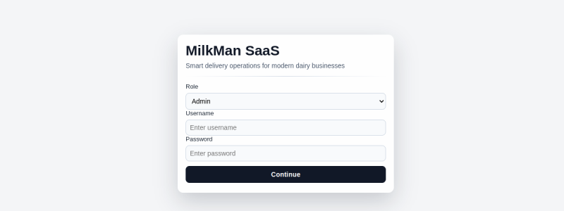 MilkMan DairyHisab SaaS