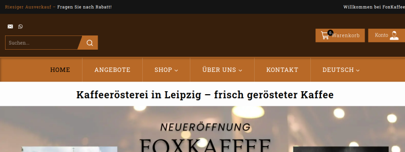 Website Thumbnail: FoxKaffee