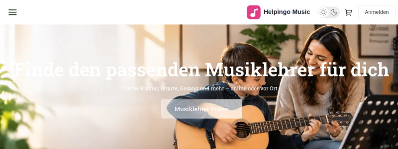 Website Thumbnail: Helpingo Musik