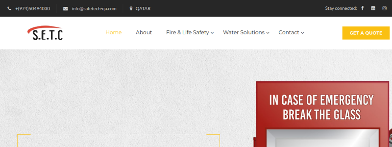 Website Thumbnail: Safetech Qatar