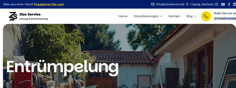 Website Thumbnail: Zizo Service
