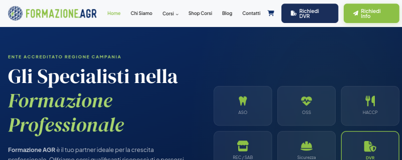 Anteprima homepage formazioneagr.it