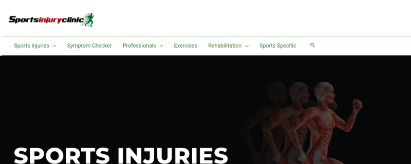 SportsInjuryClinic – website screenshot