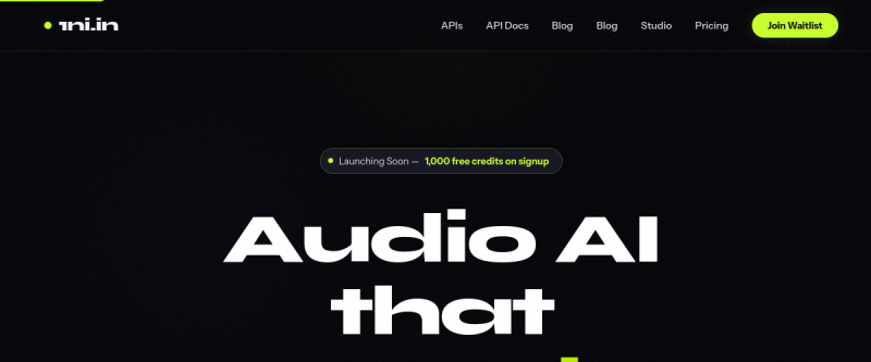 Website screenshot of 1ni.in