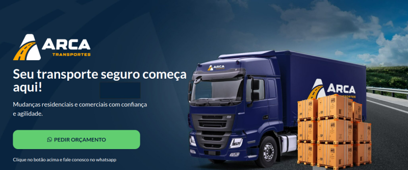 Arca Transportes - Site profissional
