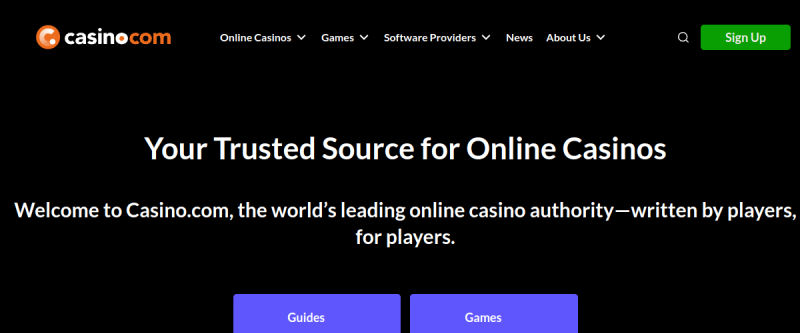 Casino.com Homepage