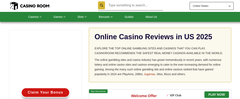 Casino Room Homepage