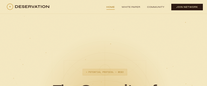 Website screenshot of deservation.com