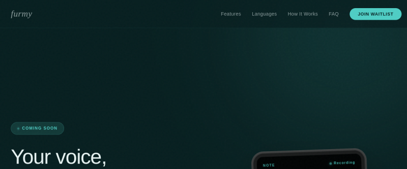 Website screenshot of furmy.xyz