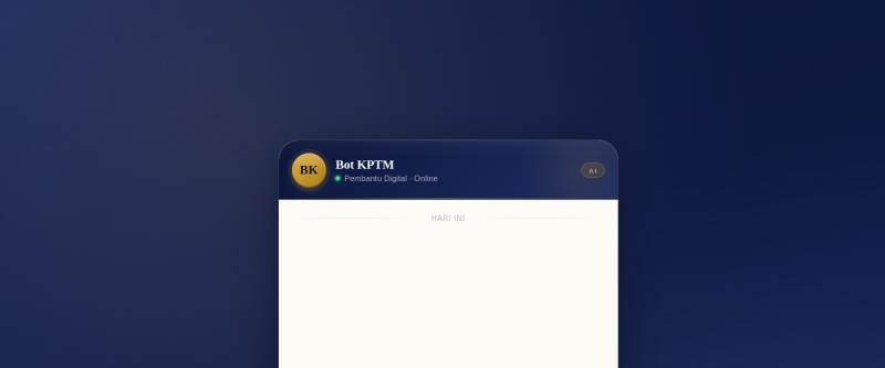 KPTM Chatbot screenshot