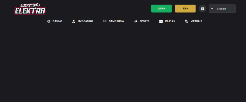 LuckyElektra Casino Homepage