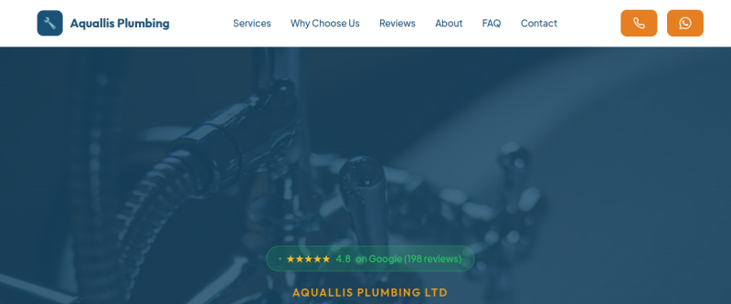 Aquallis Plumbing Ltd website preview